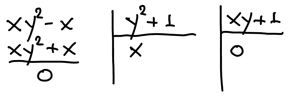 Polynomial division: different result
